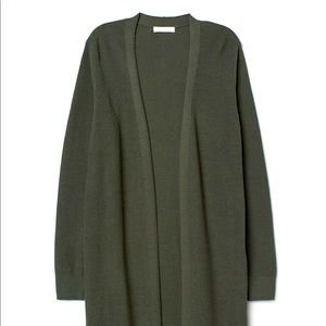 H&M knit cardigan dark green size S